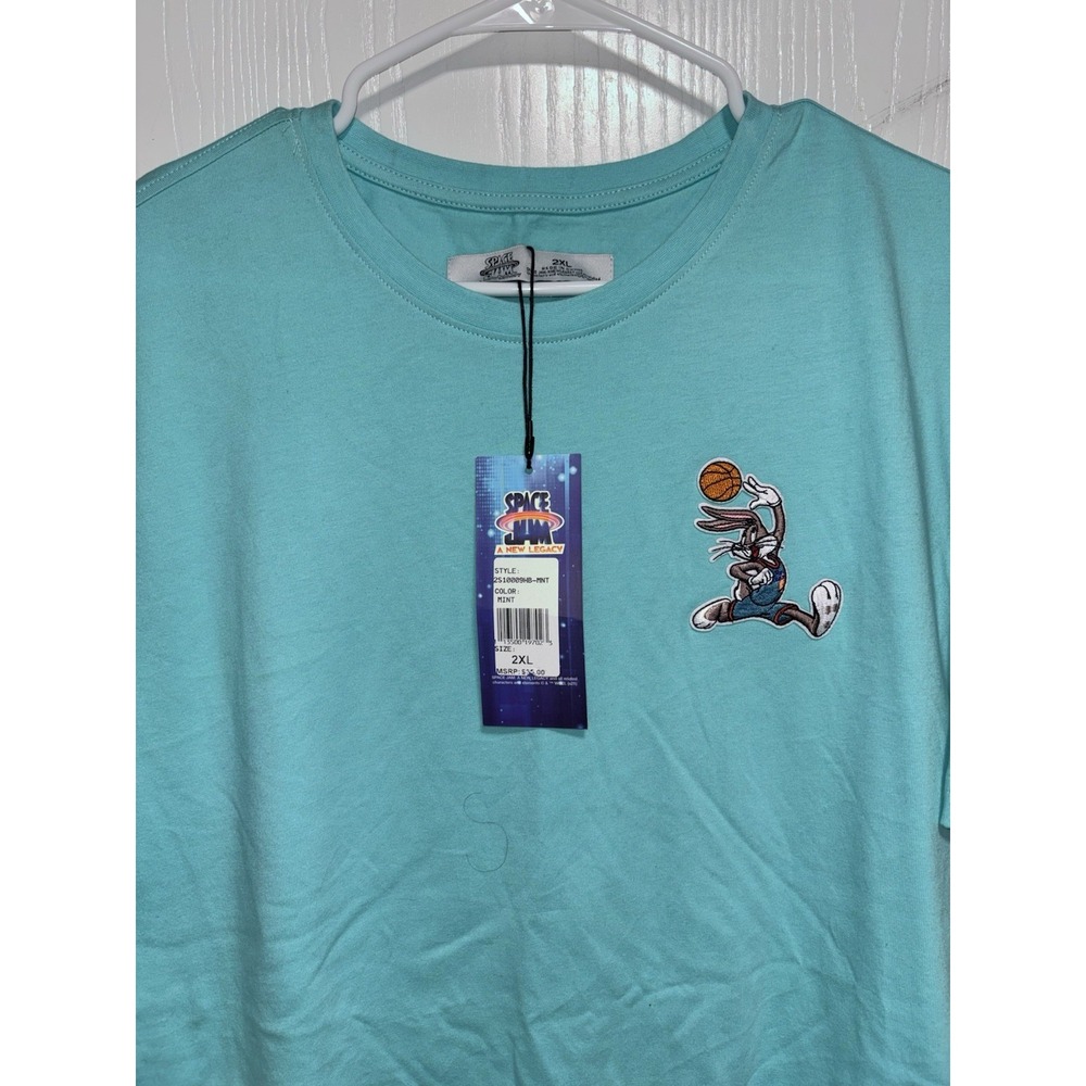 Space Jam A New Legacy Grey T-shirt XXL Bugs Bunny Looney Tunes Basketball‎ Y2K